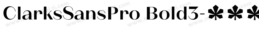 ClarksSansPro Bold3字体转换
